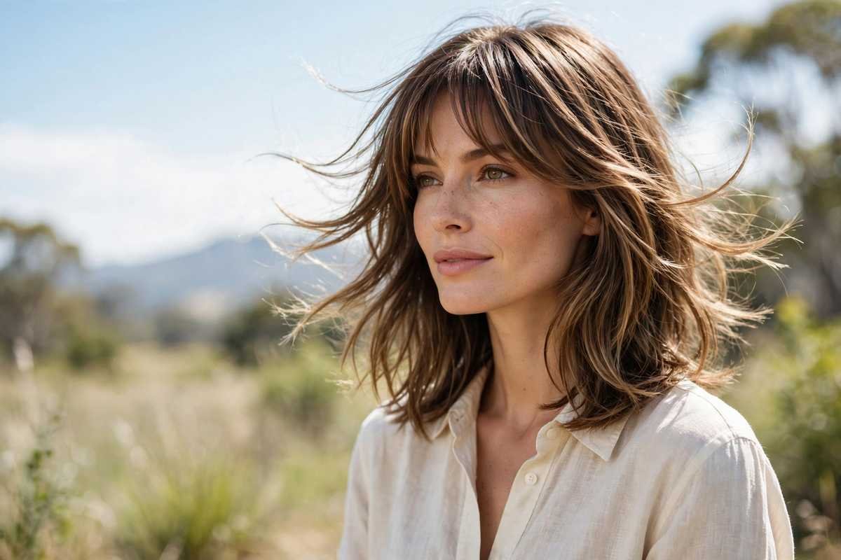 Shoulder-Length Hairstyles with Bangs That Balance Volume, Movement, and Timeless Beauty