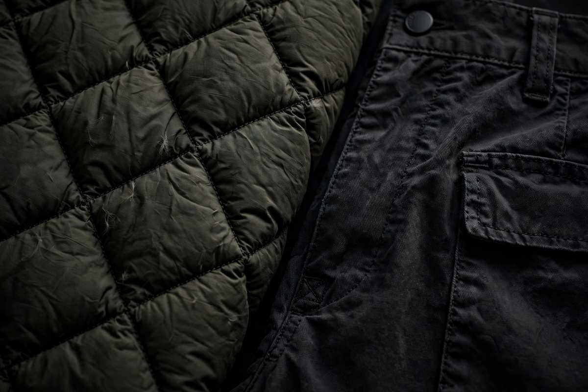 Premium Italian luxury streetwear fabric details
