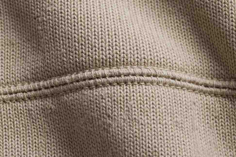 Close-up of premium heavyweight hoodie fabric and stitching