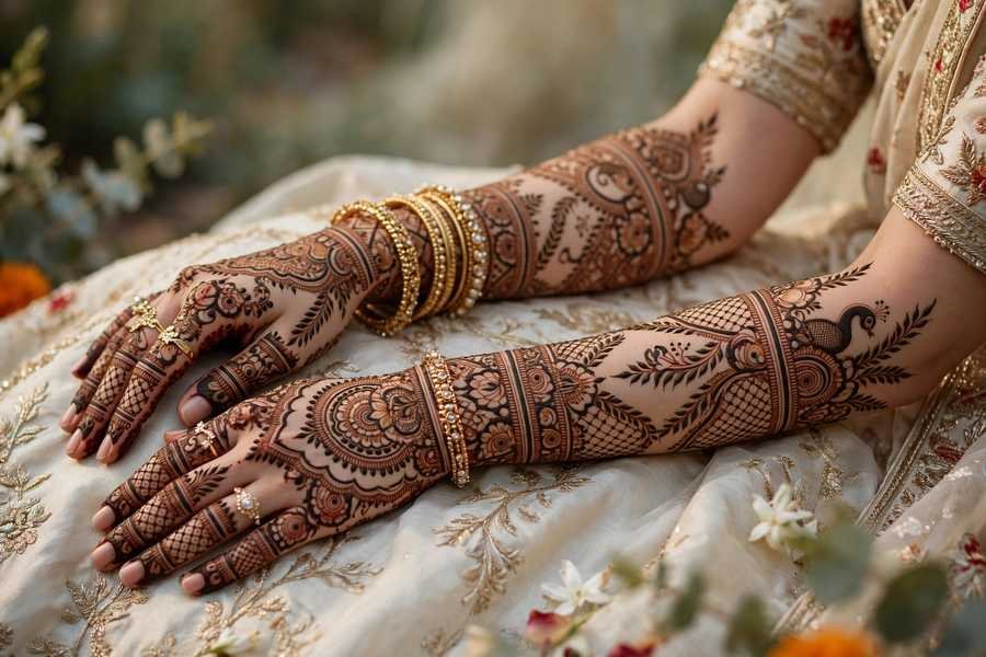 15 Beautiful Full Sleeve Mehndi Designs for Brides