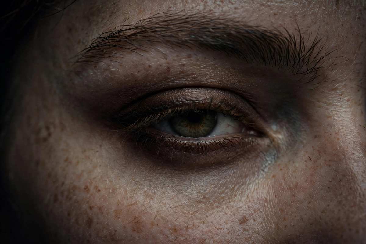 Soft smudged smoky brown eyeliner look
